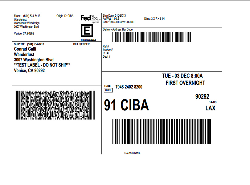 Print FedEx Shipping Labels Plugin