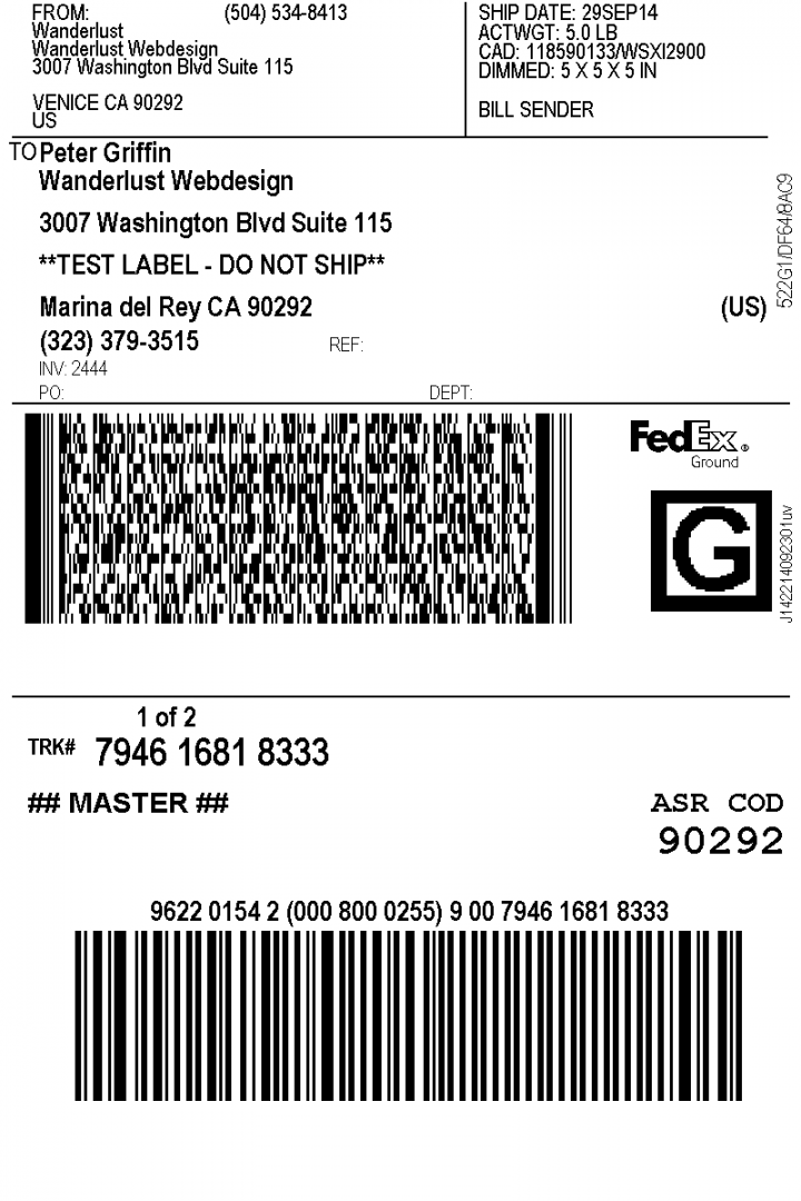 Fedex Shipping Labels Printable - Printable World Holiday